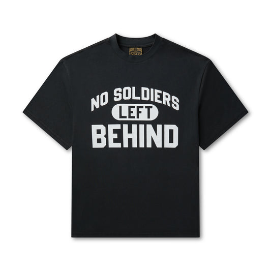 NO SOLDIERS TEE // BLK/WHITE