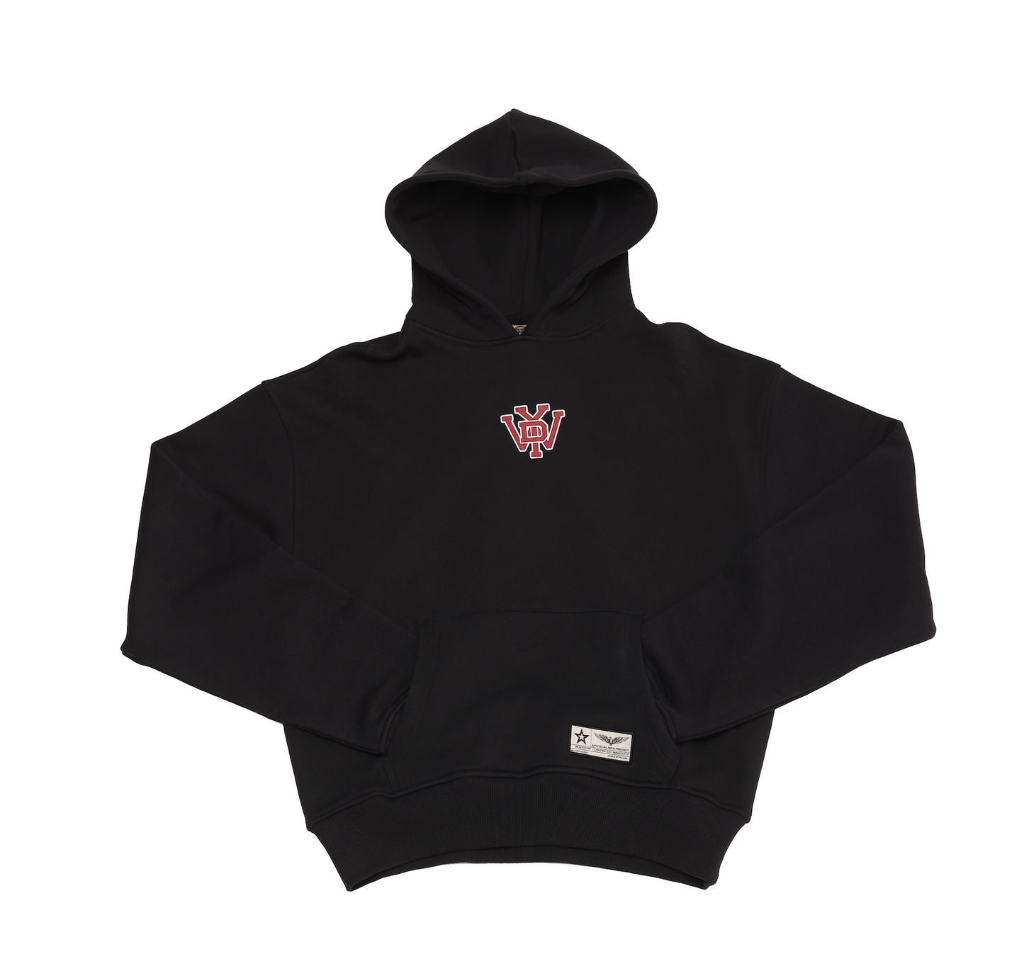 YWD MONOGRAM HOODY // BLK